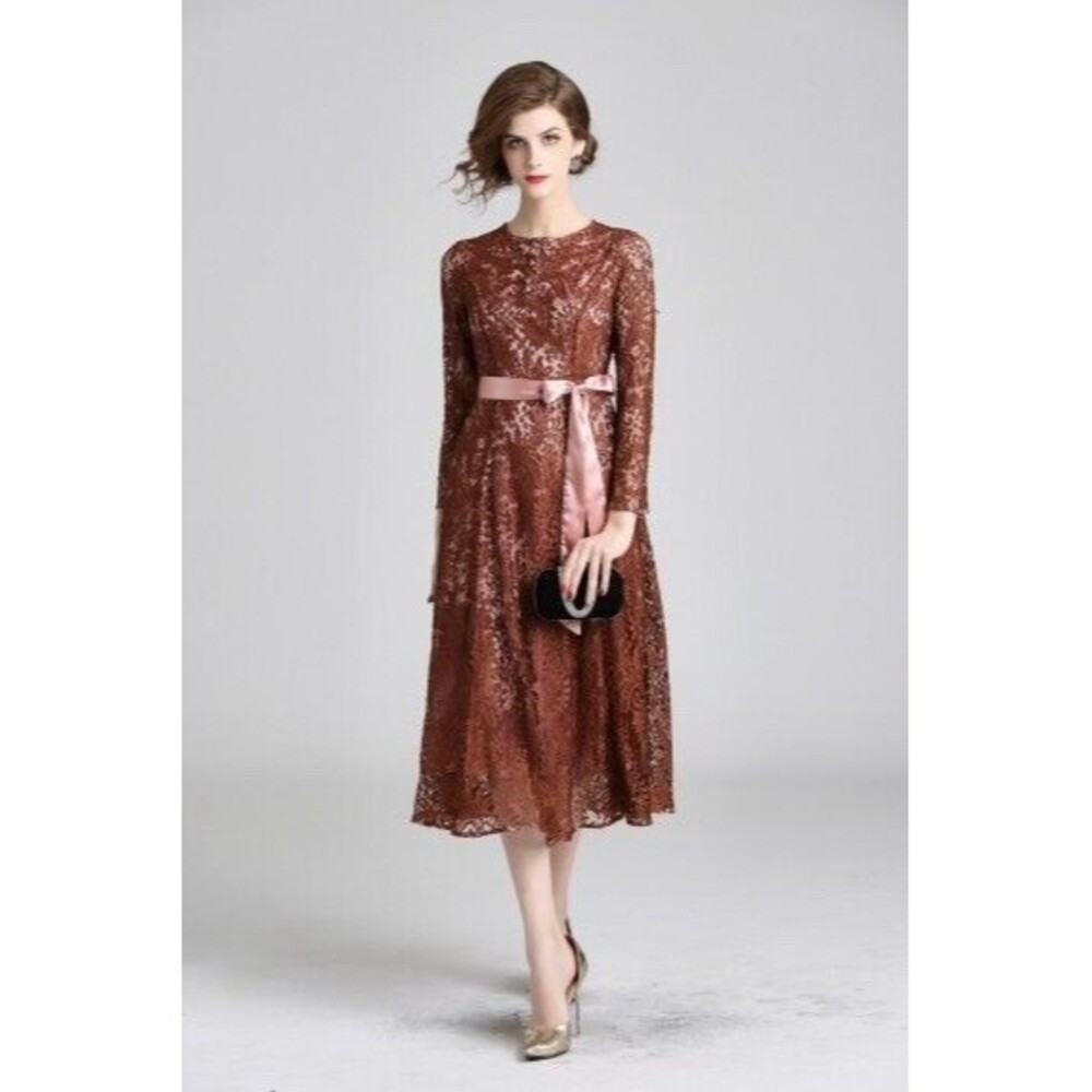 KAIMILAN ROCHIE VINTAGE RETRO VIBE LACE OVERLAY DRESS